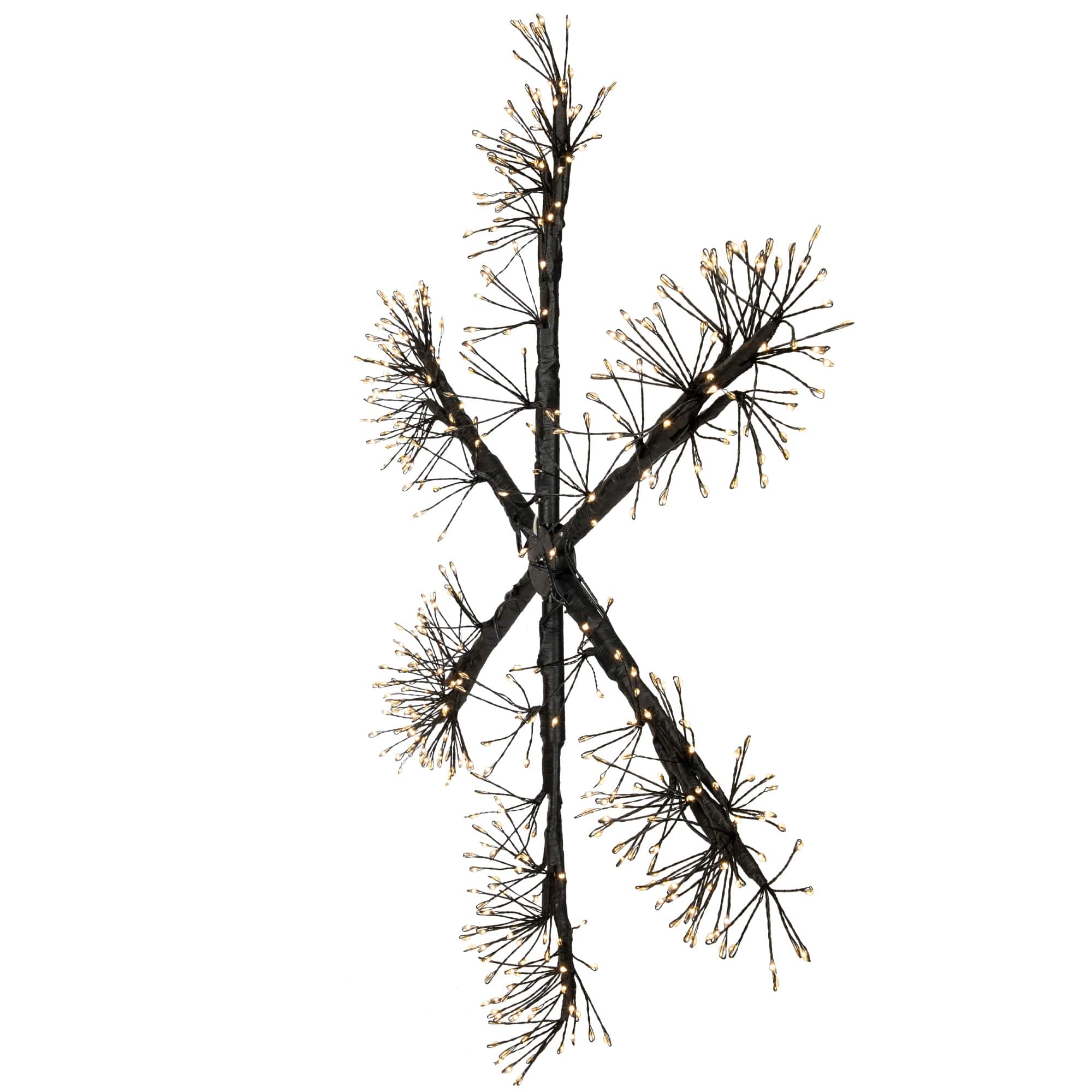 24" LED Lighted Snowflake Christmas Decoration Warm White Lights Bed